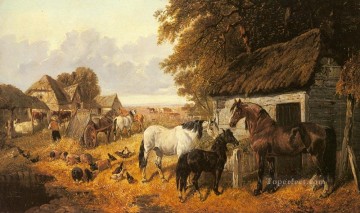 Caballo Painting - Trayendo el caballo Hay John Frederick Herring Jr